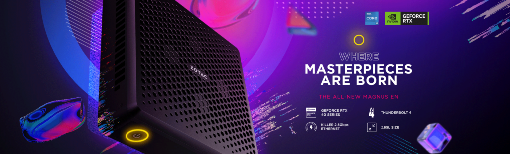 ZOTAC ZBOX MAGNUS EN474070C/EN374070C 高性能ミニPC 製品バナー
