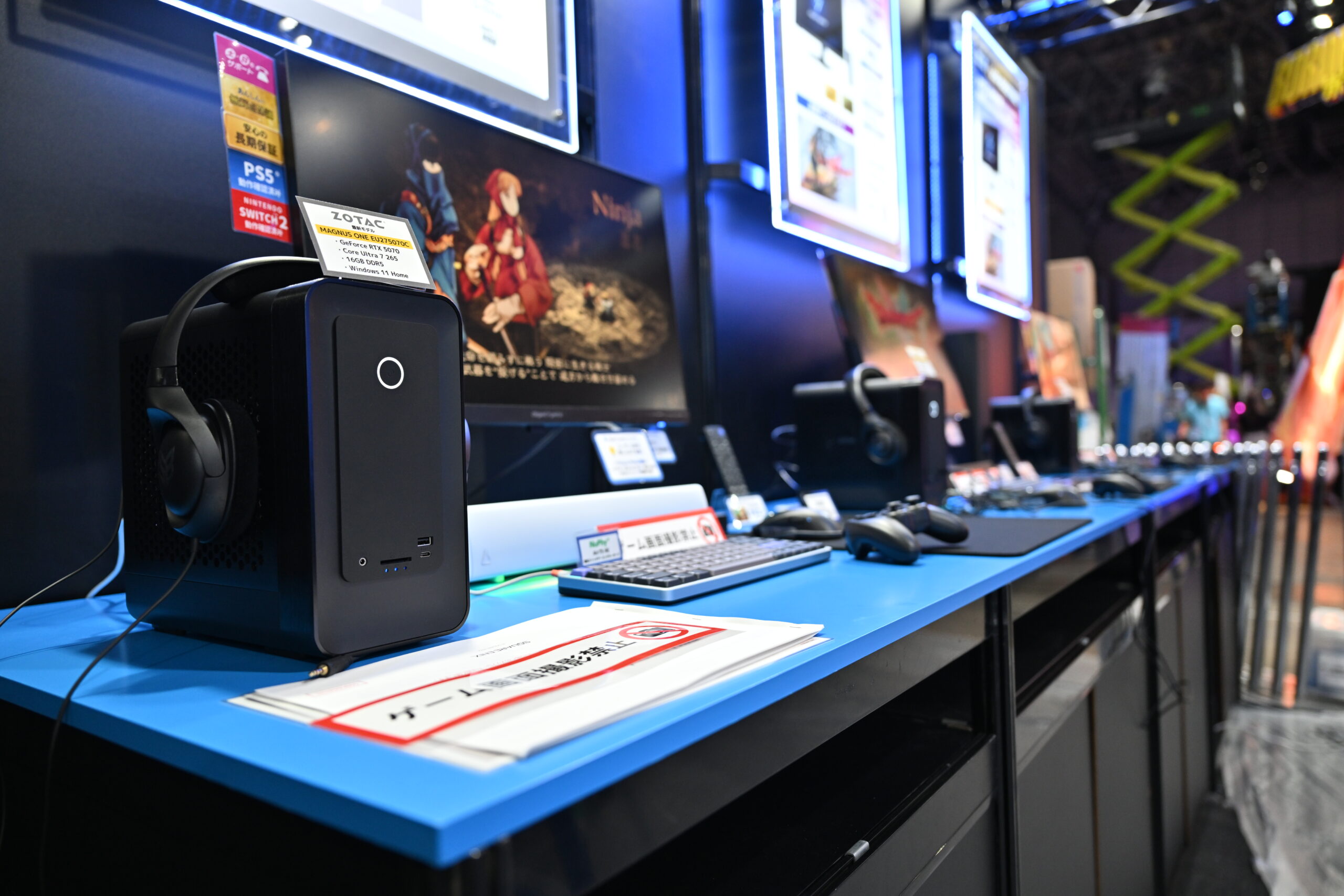 アイ・オー・データ機器ブース ZBOX MAGNUS ONE 展示状況