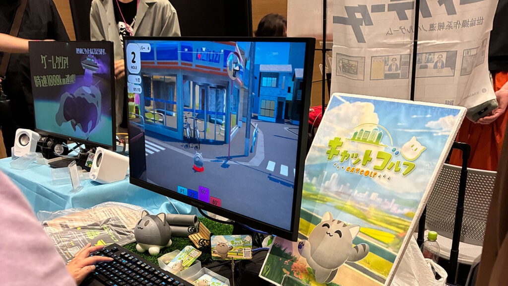 キャットゴルフのゲーム画面 - 猫が主人公のゴルフゲーム