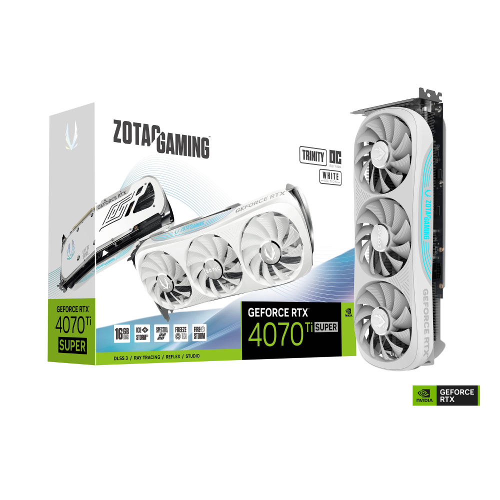 ZOTAC GAMING GeForce RTX 4070 Ti SUPER Trinity OC White Edition 16GB GDDR6X