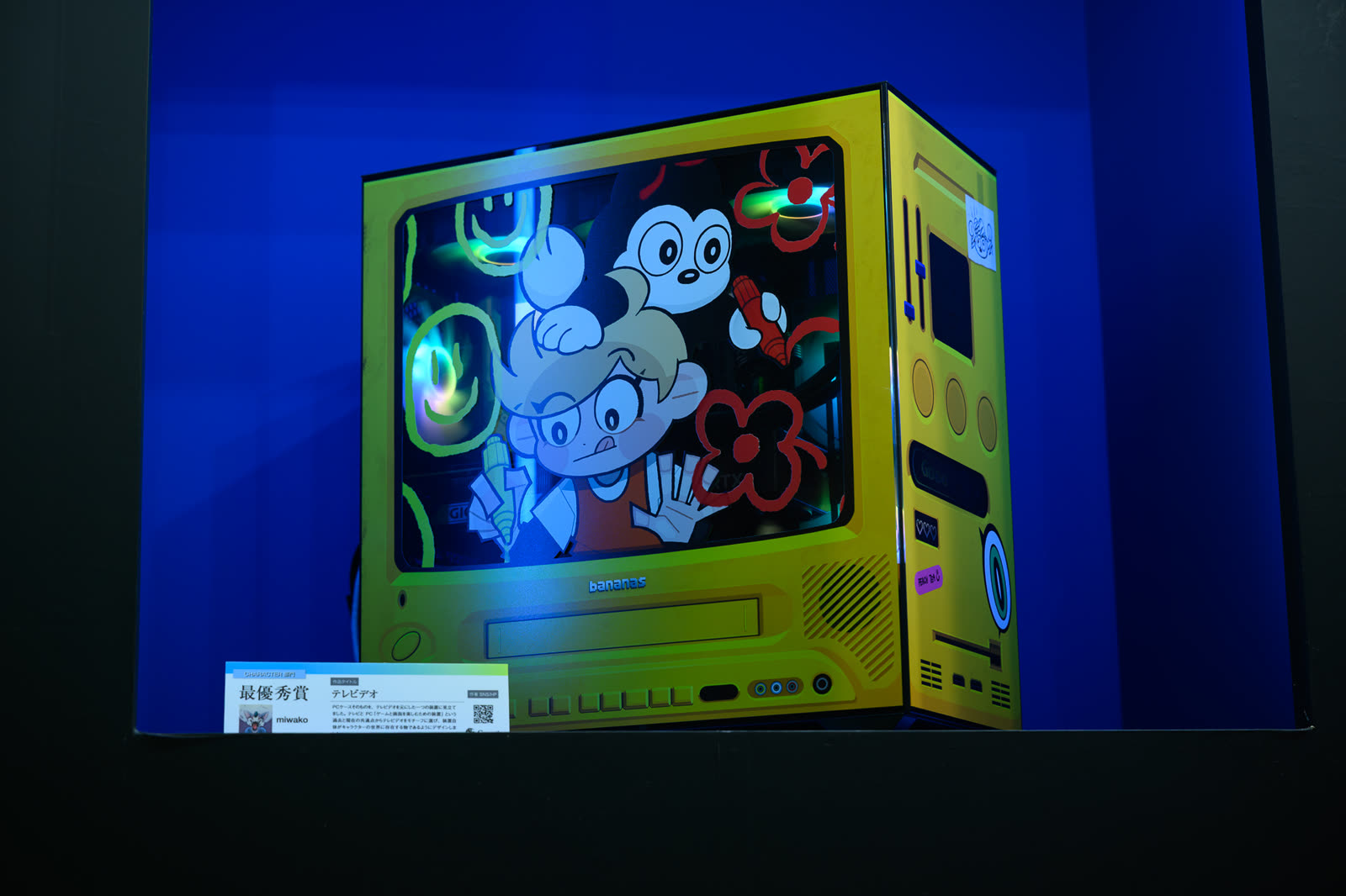 PC FRAME ART COMP 2026 CHARACTER部門 最優秀賞「テレビデオ」をプリントしたオリジナルPC